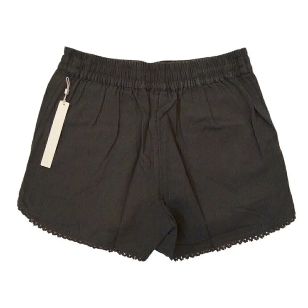 Caslon Grey Beluga Solid Linen Blend Shorts XS NWT
